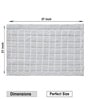 White Cotton 21X37 Inches Anti-Skid Bath Mat