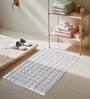White Cotton 21X37 Inches Anti-Skid Bath Mat