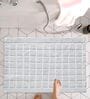 White Cotton 21X37 Inches Anti-Skid Bath Mat