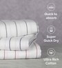 White Cotton 230 GSM (Set of 3) Bath Towels