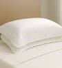 White Cotton 300 TC Double Lace Frills 18x28 inches Pillow Protector Covers Set of 2