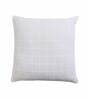 White Geometric Cotton 16 x 16 Inches Cushion Covers (Set of 2)