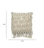 Cream Woven Macrame Handmade Knitted 16 x 16 Inches Cushion Covers (Set of 2)
