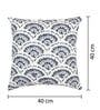 White Cotton Abstract 16x16 inches Cushion Covers (Pack of 2)