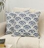 White Cotton Abstract 16x16 inches Cushion Covers (Pack of 2)