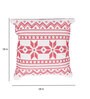 White Cotton Abstract 18X18 Inches Cushion Cover With Filler (Set Of 2)