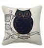 White Textured Cotton 18 X 18 Inches Cushion Covers (Set Of 2)