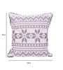 White Cotton Abstract 18X18 Inches Cushion Cover With Filler (Set Of 2)