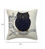 White Textured Cotton 18 X 18 Inches Cushion Covers (Set Of 2)