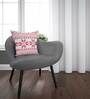 White Cotton Abstract 18X18 Inches Cushion Cover With Filler (Set Of 2)