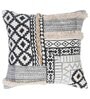White Cotton Abstract 18x18 inches Cushion Covers (Pack of 2)