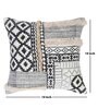 White Cotton Abstract 18x18 inches Cushion Covers (Pack of 2)