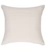 White Cotton Abstract 18x18 inches Cushion Covers (Pack of 2)