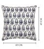 White Cotton Abstract 18x18 inches Cushion Covers (Pack of 2)