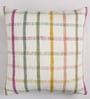 White Cotton Checkered 18x18 inches Cushion Covers (Set of 5)