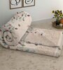 White Cotton Floral 400 GSM Single Bed Comforter