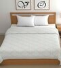 White Cotton Floral 500 GSM Double Bed Comforter