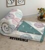 White Cotton Floral 500 GSM Double Bed Comforter