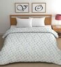Blue Cotton Abstract 500 GSM Double Bed Comforter