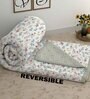 White Cotton Floral 500 GSM Single Bed Comforter