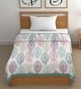 White Cotton Floral 500 GSM Single Bed Comforter