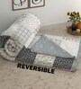 White Cotton Abstract 500 GSM Single Bed Comforter