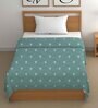 White Cotton Floral 500 GSM Single Bed Comforter