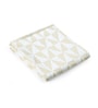 White Cotton and Polyester Geometric 55 x 49 Inches Throw