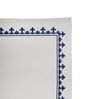 Zeba (13x19) White & Blue Cotton Blend (Set of 12) Placemat