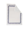 Zeba (13x19) White & Blue Cotton Blend (Set of 12) Placemat
