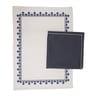 Zeba (13x19) White & Blue Cotton Blend (Set of 12) Placemat