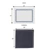 Zeba (13x19) White & Blue Cotton Blend (Set of 12) Placemat