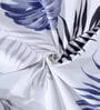 Leaf Pattern (72x52) White Cotton Blend Table Cloth