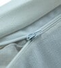 White Textured Cotton Blend 22 x 12 Inches Cushion Cover