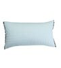 White Textured Cotton Blend 22 x 12 Inches Cushion Cover