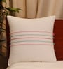 White Woven Poly Canvas 16 x 16 Inches Cushion Cover