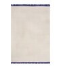 White Persian Cotton 5 ft x 7 ft Machine Made Carpet