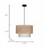 White Cotton Fabric Drum Hanging Light