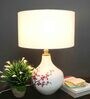 White Cotton Fabric Drum Shape Lampshade
