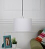 Metz White Cotton Hanging Light