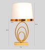Dijon White Cotton Shade Table Lamp With Metal Base