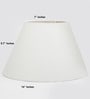 Joshaphus White Cotton Fabric Solid Lampshade