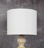Colstrip White Cotton Fabric Solid Lampshade