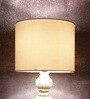 Colstrip White Cotton Fabric Solid Lampshade