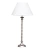 Roman White Cotton Shade Night Lamp With Mild Steal Base