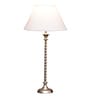 Roman White Cotton Shade Night Lamp With Mild Steal Base