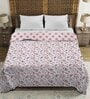 White Cotton Floral 120 GSM 1 Double Bed Dohar
