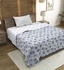 White Cotton Floral 120 GSM 1 Single Bed Dohar