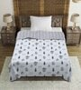 White Cotton Floral 120 GSM 1 Single Bed Dohar