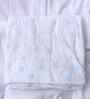 White Cotton Floral 140 GSM Bath Towel (1 Pc)